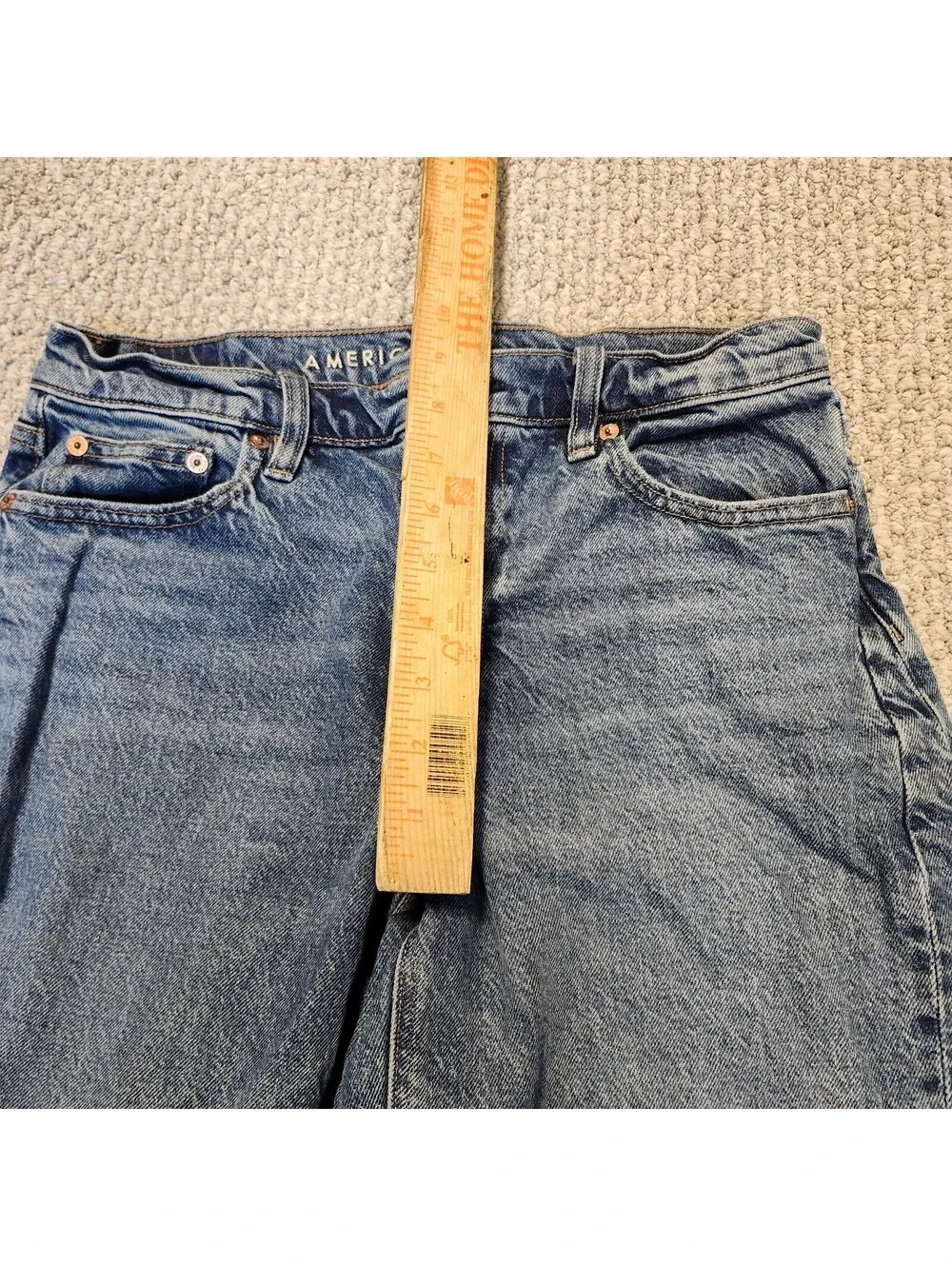 American Eagle Barrel Jeans Blue Denim Size 4
